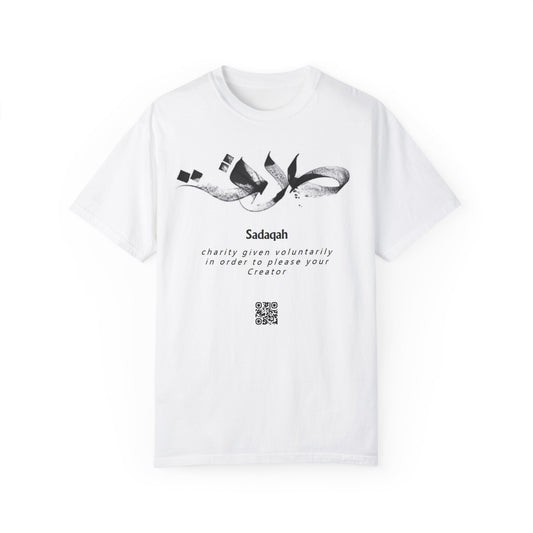 MH Sadaqah Unisex White Garment-Dyed T-shirt