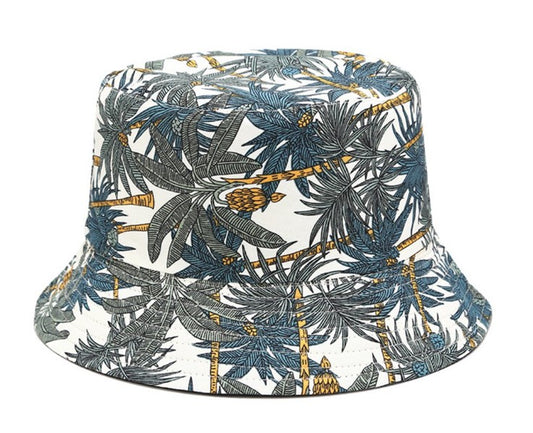 MH Summer Reversible Bucket Hat | Tropical Palm Tree