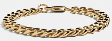 Elegatto Cuban Chain Bracelet Gold 8mm SML