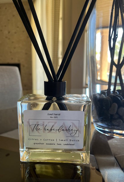 Citrus and Cotton | Reed Diffuser | Clear Bottle with Reeds